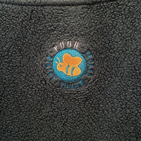 Vintage Disney's Winnie the Pooh Embroidered Fleece Sweatshirt Men's sz S Green - Picture 5 of 5